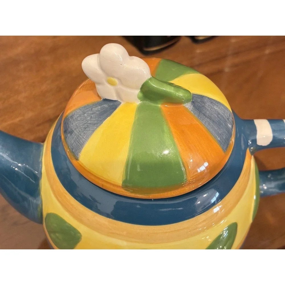 Floral Tea For One 4 Piece‎ Set Stacking Teapot Cup & Teabag Plate Ceramic Gift